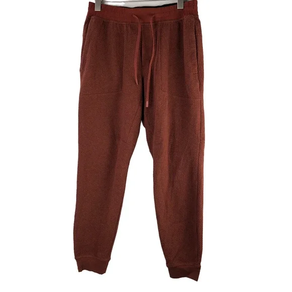 Lululemon 2021 At Ease Jogger Heathered Dark Terracotta / Black Men's Size Large - Picture 2 of 12